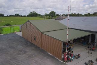 SkyClad Corrugated Cladding on a Company Roof