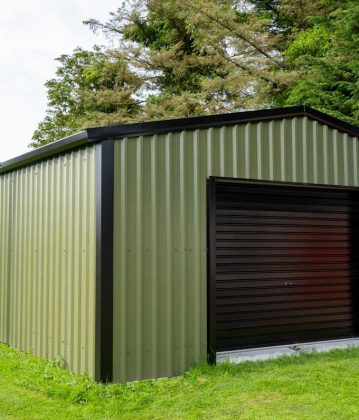 SkyClad Ltd Ireland Garden Shed Cladding Box Profile Steel Frame Building