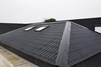 SkyClad Ltd Ireland Tile Effect Roofing with Windows