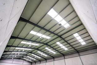 SkyClad Polycarbonate Roof Lights in a Sports Hall