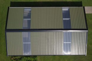 SkyClad Polycarbonate Roof Lights on a Garden Shed